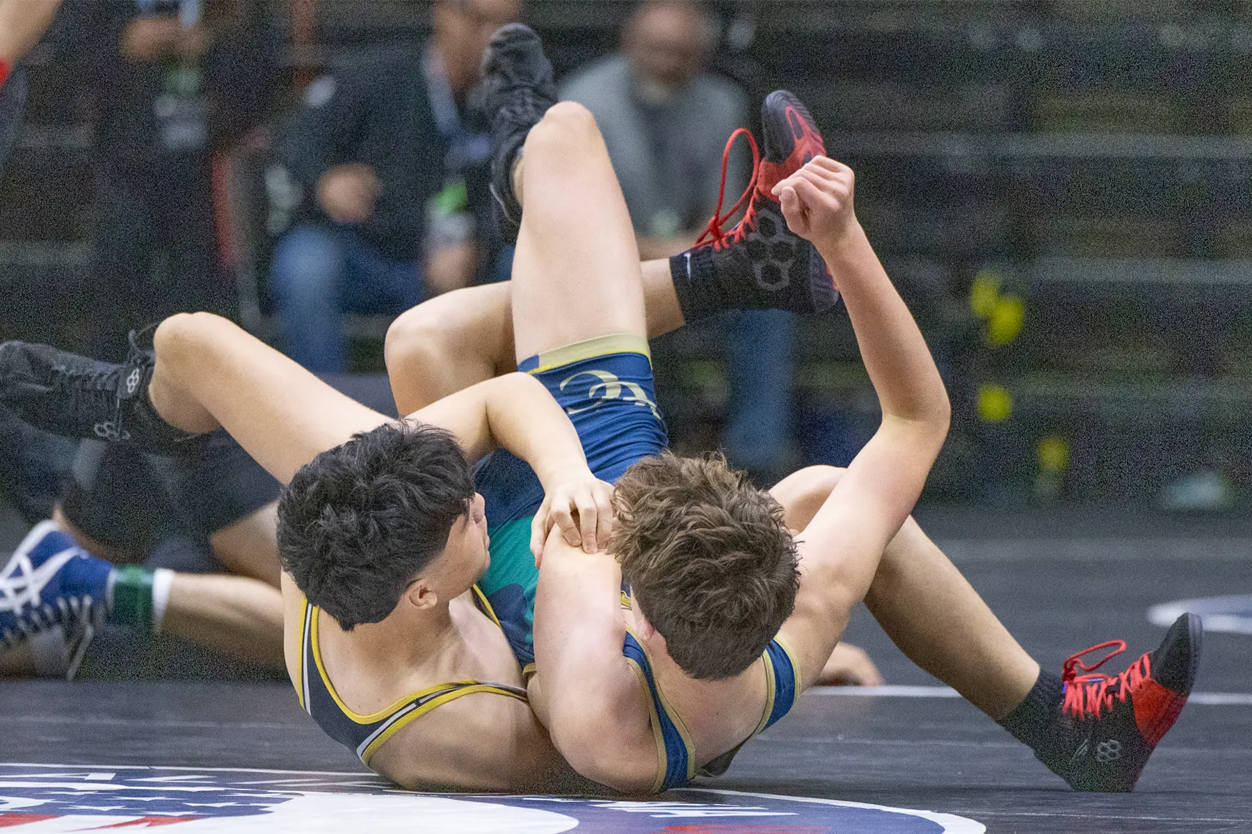 Wrestler competing solo